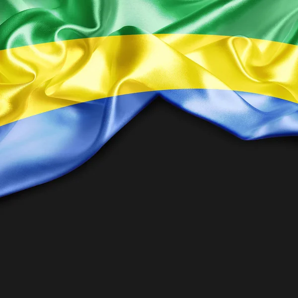 Drapeau agitant du Gabon — Photo