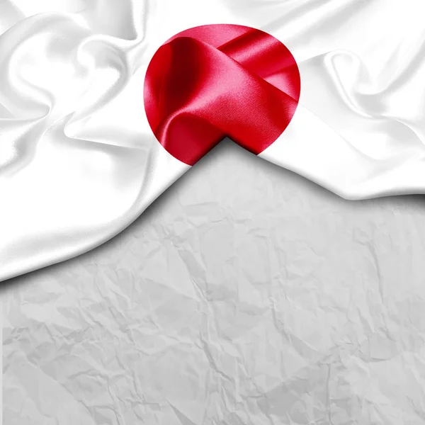 Vinka Japans flagga — Stockfoto