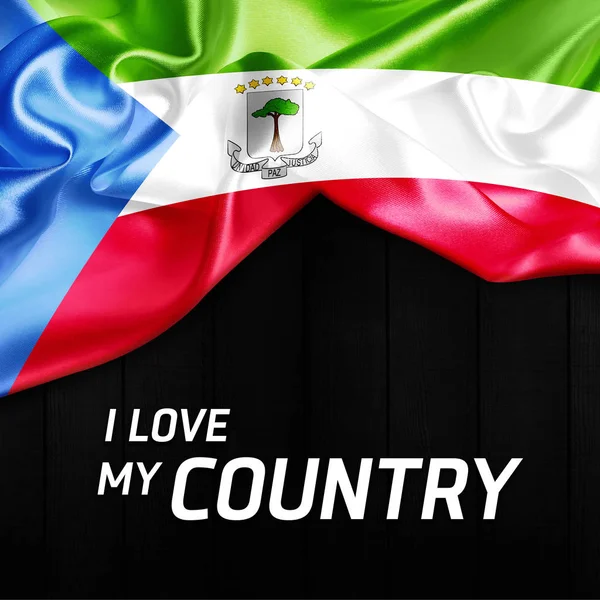 Én szeretem a hazámat, zászló — Stock Fotó
