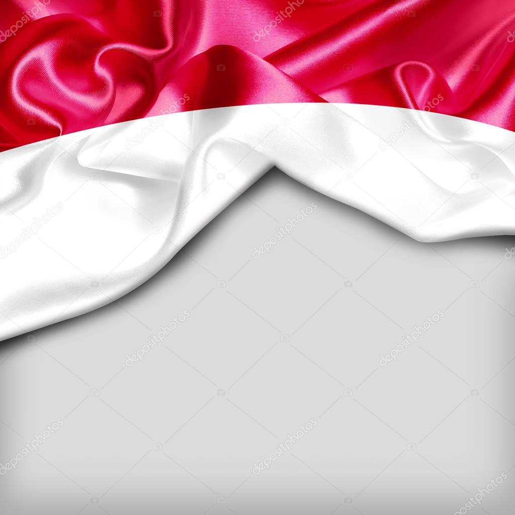 waving flag of Indonesia
