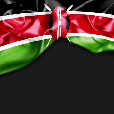 kenya'nın bayrağı sallayarak