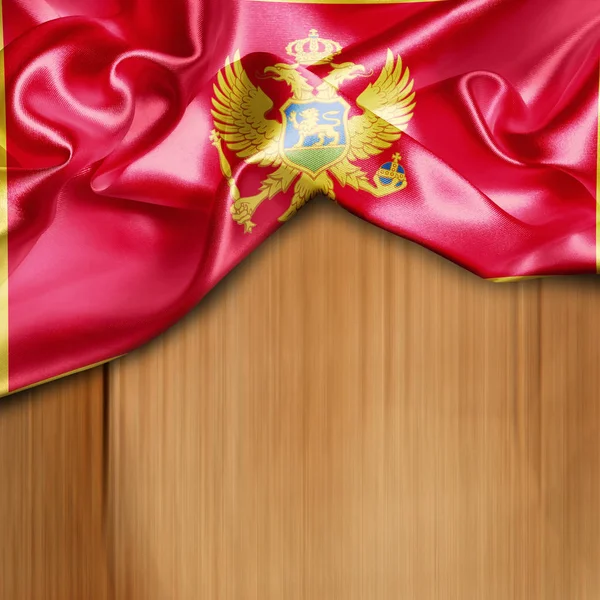 Waving flag of Montenegro — Stock Photo, Image