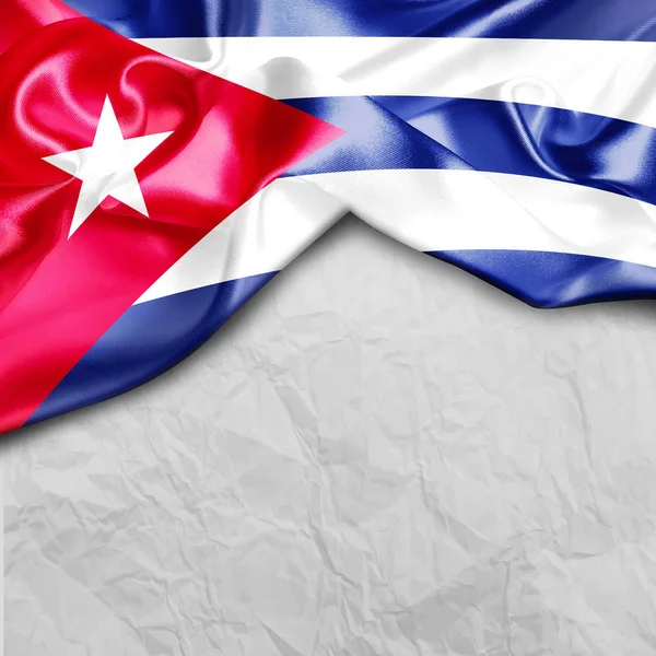 Acenando bandeira de cuba — Fotografia de Stock