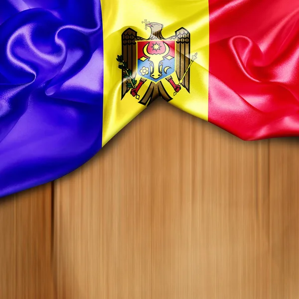 Viftande flagga Moldavien — Stockfoto