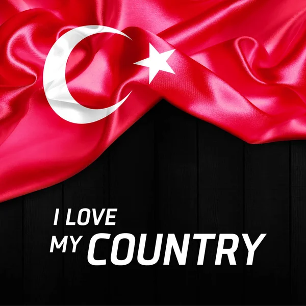 Türkiye bayrağı sallanıyor — Stok fotoğraf