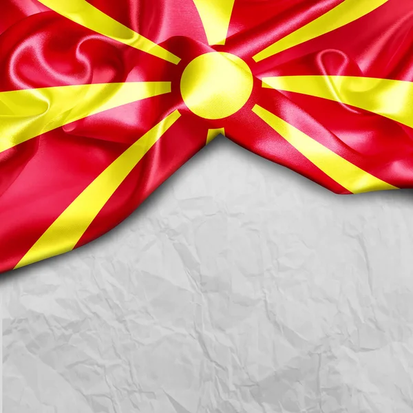 Macedonia의 깃발을 흔들며 — 스톡 사진