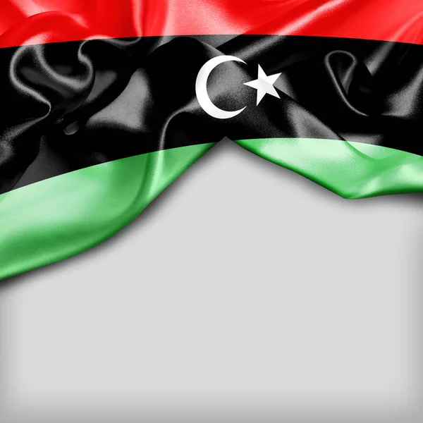 Líbia lobogtató lobogója — Stock Fotó