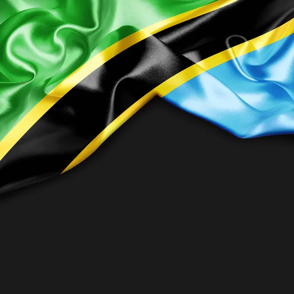 Tanzanya'nın bayrağı sallayarak — Stok fotoğraf