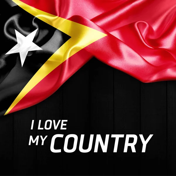 Amo a mi país con bandera — Foto de Stock