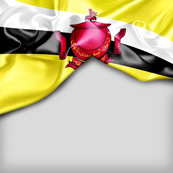 Státní vlajka Bruneje — Stock fotografie