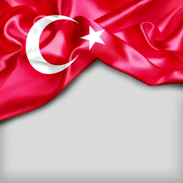 Waving flag of Turkey — Stock Photo, Image