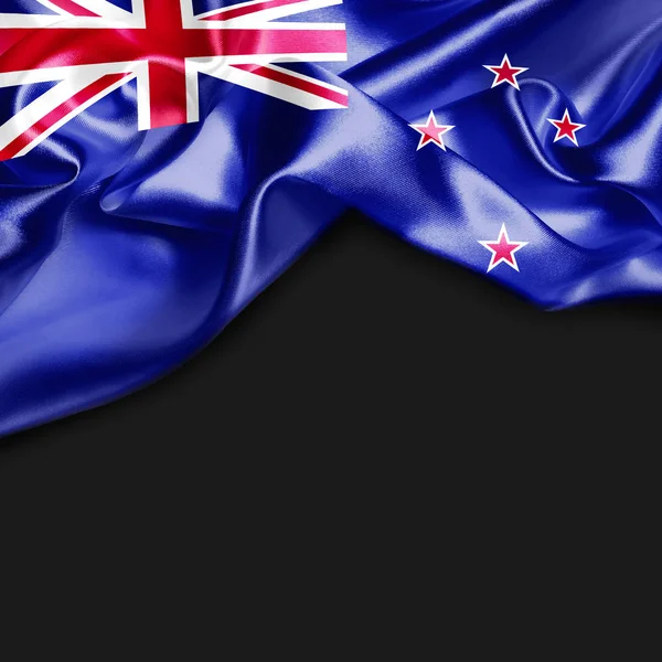 Ondeando la bandera de Nueva Zelanda — Foto de Stock