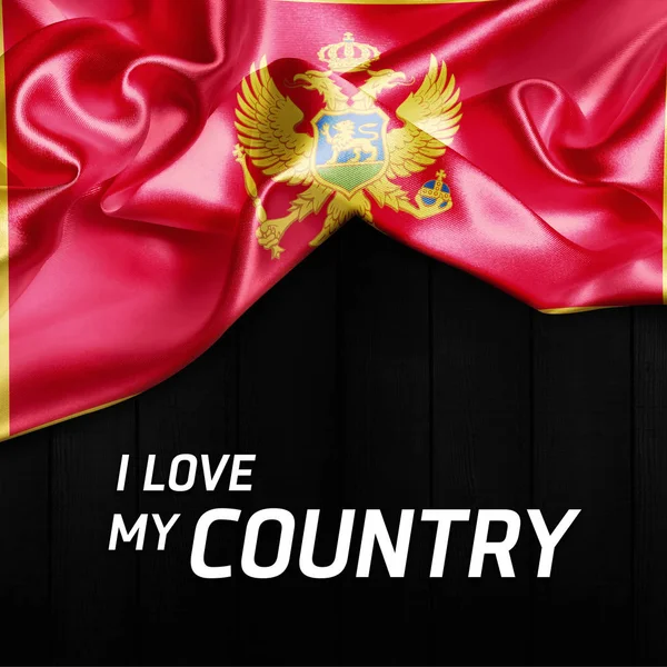 I Love My Country with  flag — Stok Foto