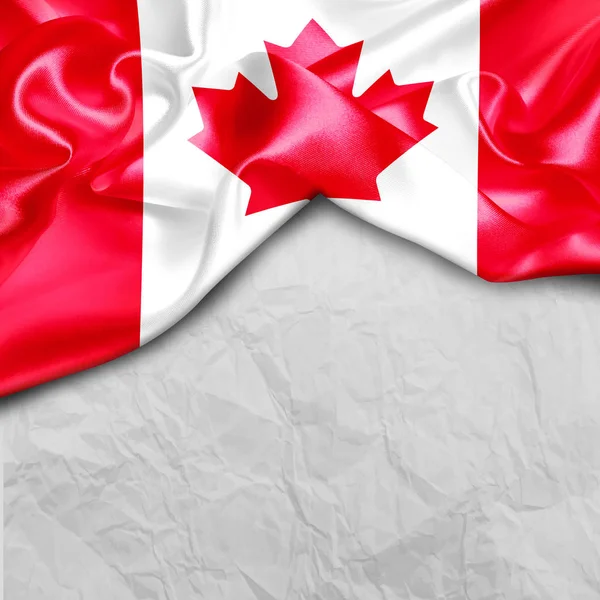 Махаючий прапор Канади — стокове фото