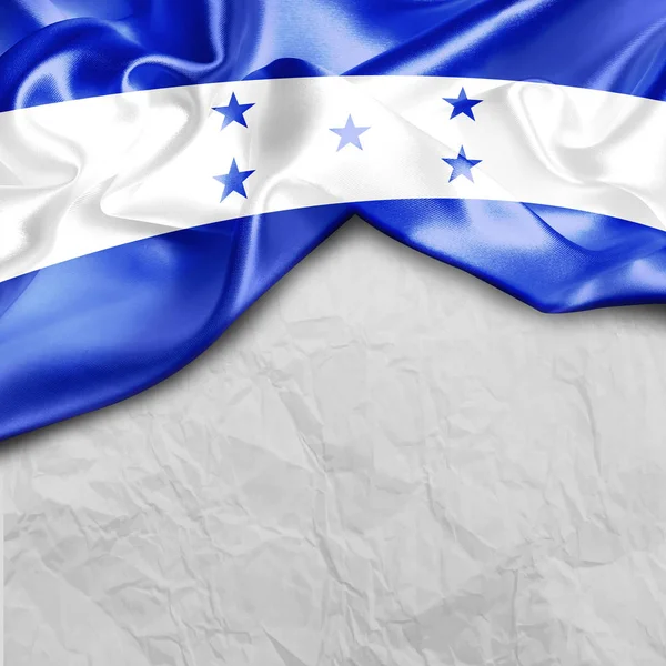 Honduraská vlajka mávání — Stock fotografie