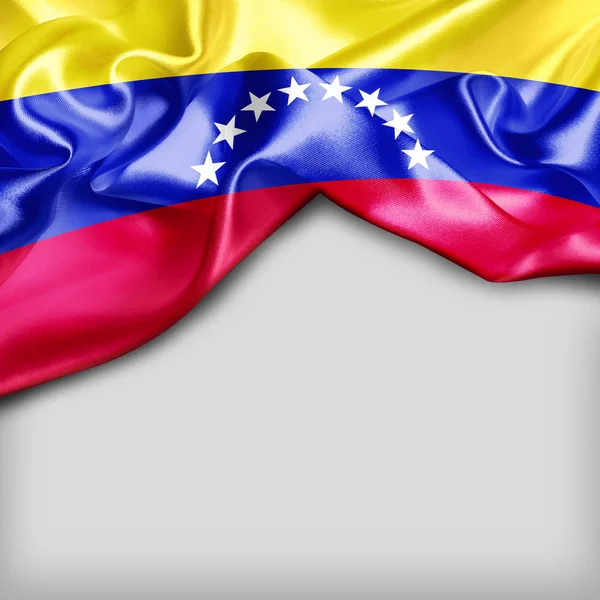 Машущий флагом венезуэлы — стоковое фото