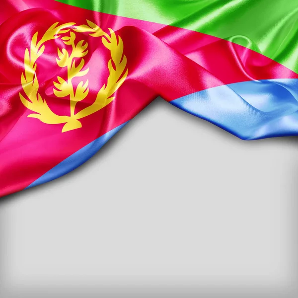 Waving flag of Eritrea — Stock Photo, Image