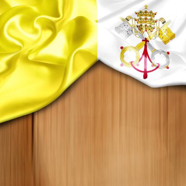 Vatikan bayrağı sallayarak