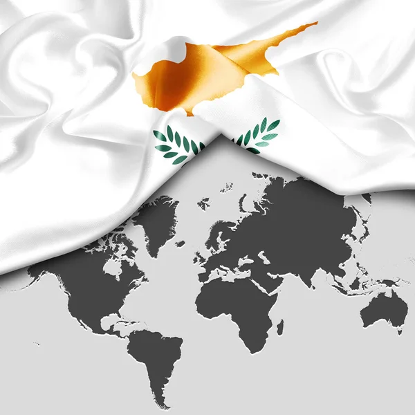 Sventolando bandiera di Cipro — Foto Stock