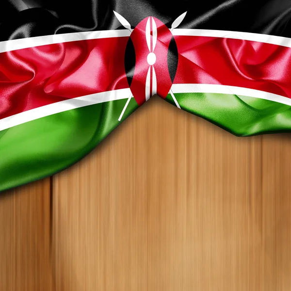 Acenando bandeira de kenya — Fotografia de Stock