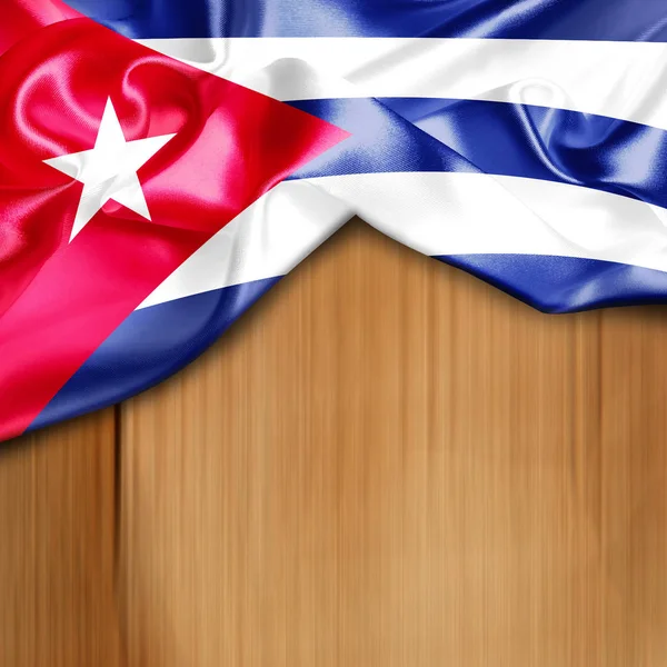Vinka Kubas flagga — Stockfoto