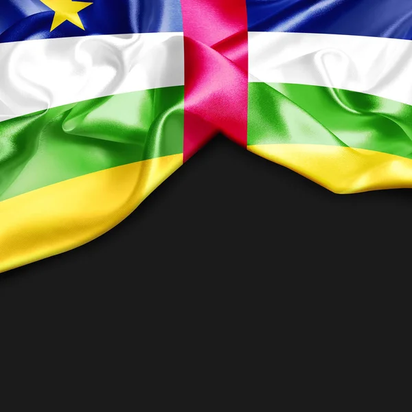 中央アフリカ共和国の旗を振っています。 — ストック写真