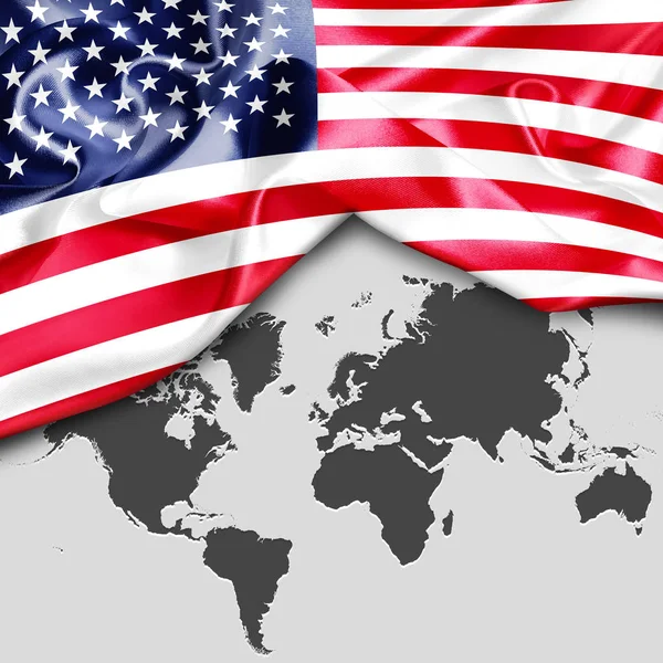 Waving flag of USA — Stock Photo, Image
