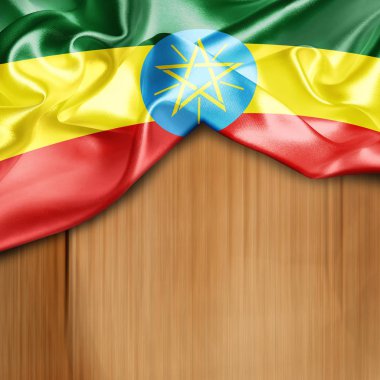 Etiyopya bayrağı sallayarak