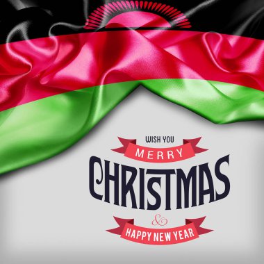 Mutlu yeni yıl bayrak ile