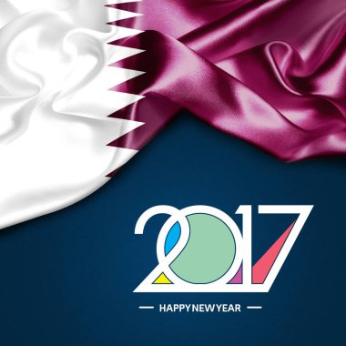 Mutlu yeni yıl bayrak ile