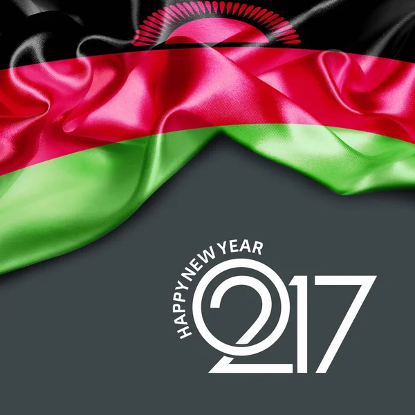 Mutlu yeni yıl bayrak ile