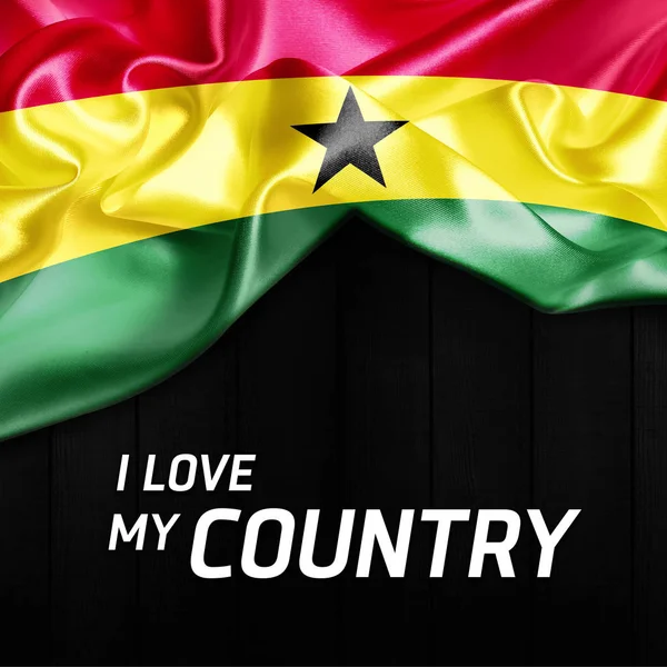Eu amo meu país com bandeira — Fotografia de Stock