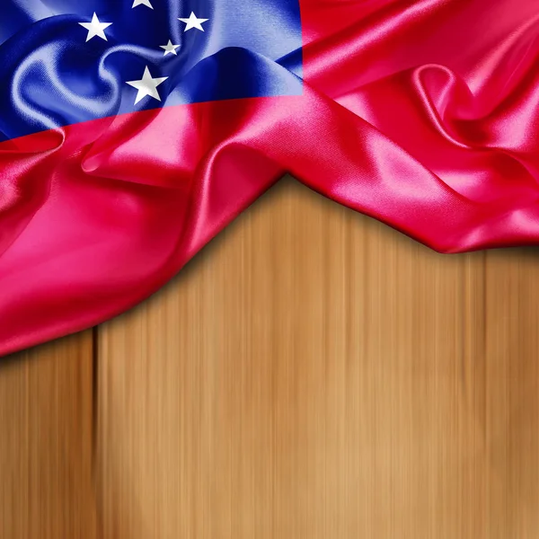 Vlající vlajka Samoy — Stock fotografie