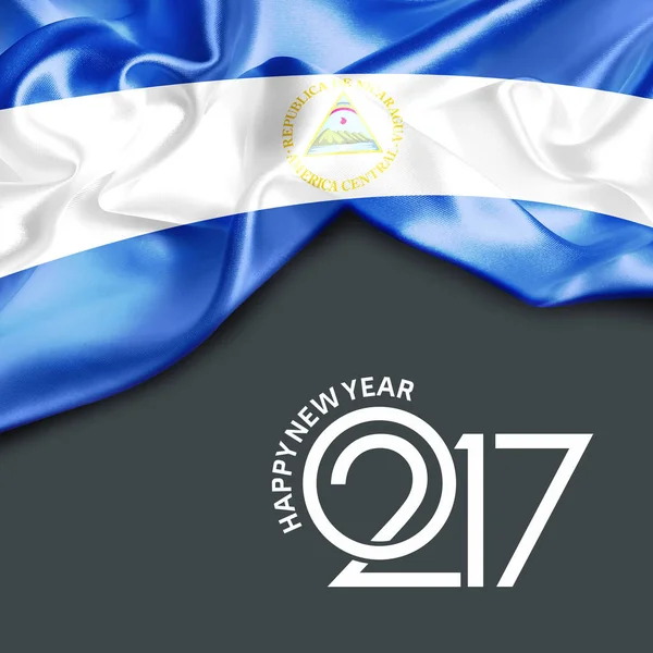 Bandiera sventolante del Nicaragua — Foto Stock