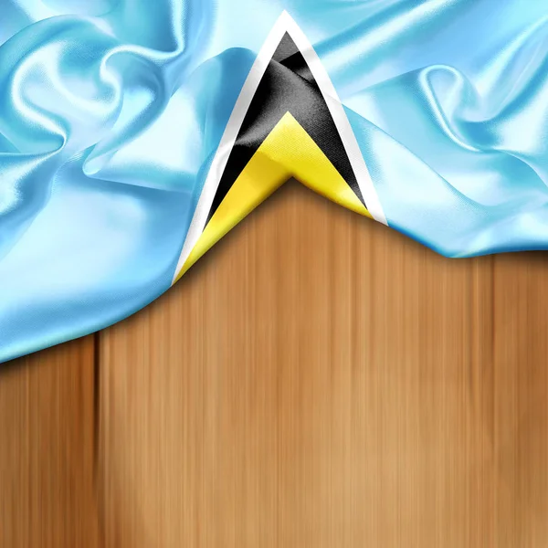 Waving flag of Saint Lucia — Stock Photo, Image