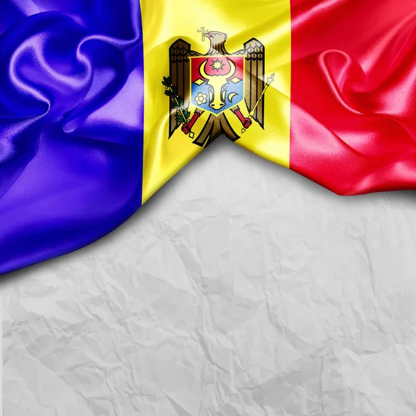 Moldova bayrağı sallayarak — Stok fotoğraf