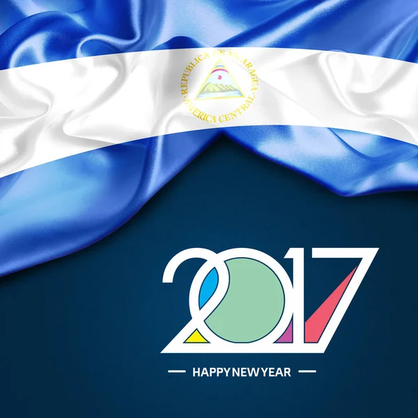 Bandera ondeante de Nicaragua —  Fotos de Stock