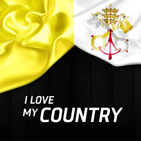 Eu amo meu país com bandeira — Fotografia de Stock