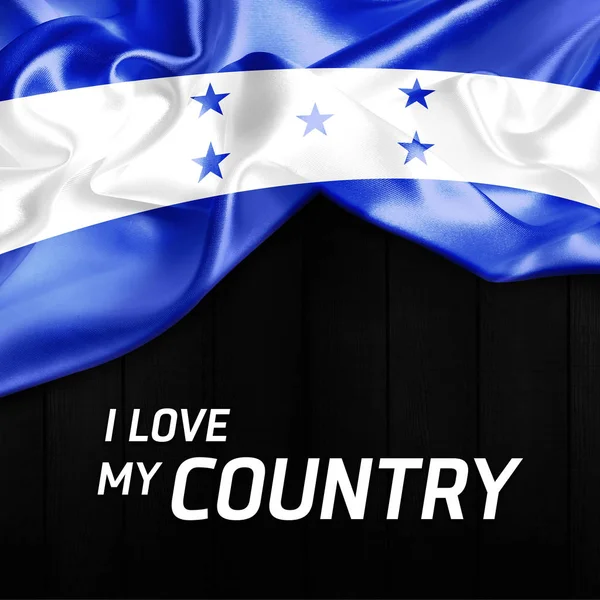 Mám rád svou zemi s vlajkou — Stock fotografie