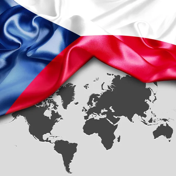 Waving flag of Czech Republic — Stock Photo, Image