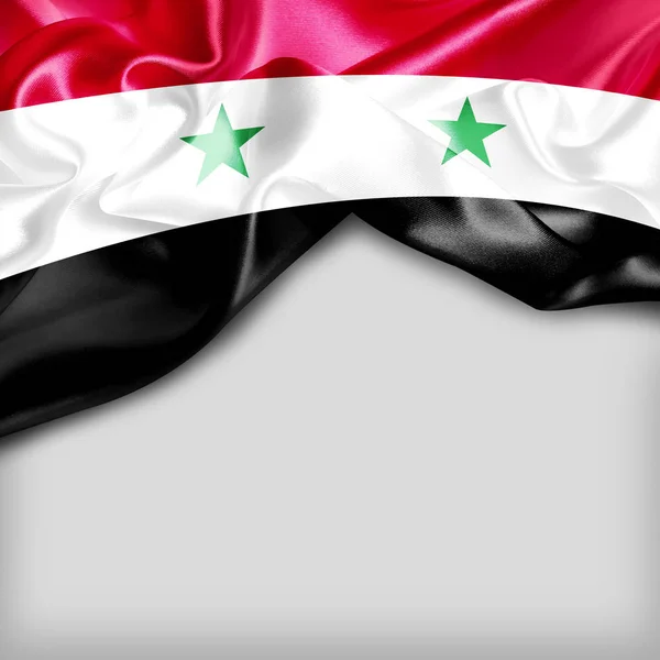 Flagge Syriens schwenken — Stockfoto