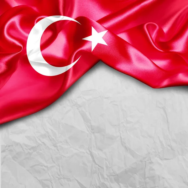 Waving flag of Turkey — Stock Photo, Image