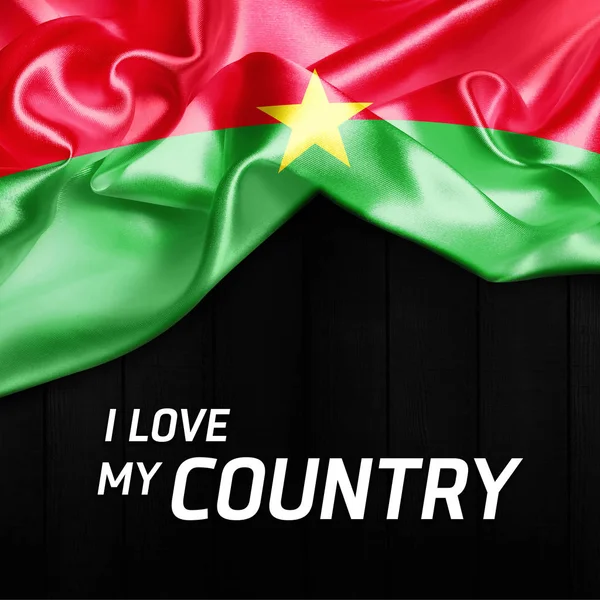 Αγαπώ τη χώρα μου με σημαία — Φωτογραφία Αρχείου