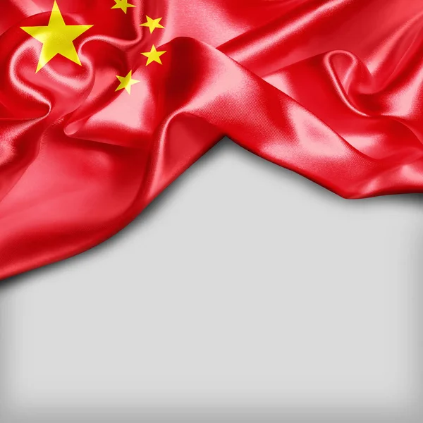 Kína zászlaját lobogtatva — Stock Fotó