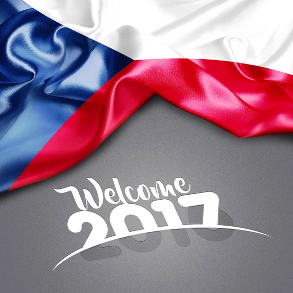 Waving flag of Czech Republic — Stock Photo, Image