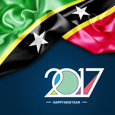 saint kitts ve nevis bayrağı sallayarak