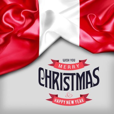 Mutlu yeni yıl bayrak ile