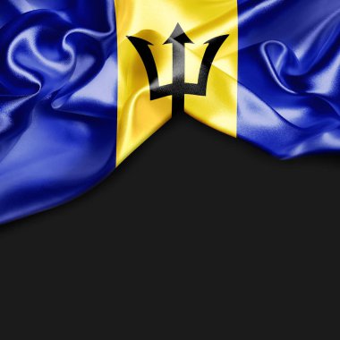 barbados bayrağı sallayarak