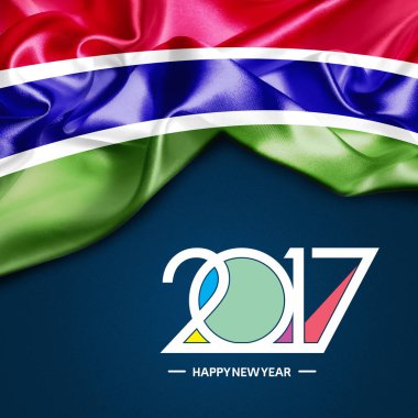 Gambiya Cumhuriyeti bayrağı sallayarak