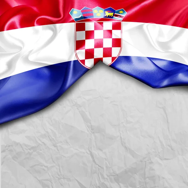 Махаючий прапор Хорватії — стокове фото